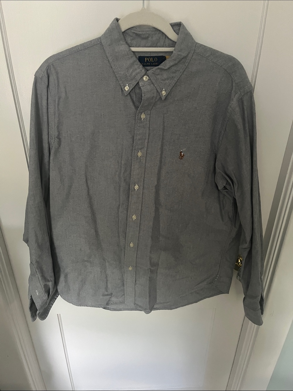 Polo by Ralph Lauren Men's Gray Button-Down Oxford Shirt